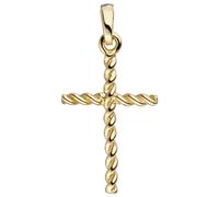 Kreuzanhänger JOBO "Anhänger Kreuz", gold (gelbgold 333), Schmuckanhänger, Damen, Gelbgold 333, 333 Gold (45015445-0) gelbgold 333