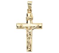 Kreuzanhänger JOBO "Anhänger Kreuz Kruzifix", gold (gelbgold 333), Schmuckanhänger, Damen, Gelbgold 333, 333 Gold (28838306-0) gelbgold 333