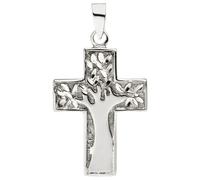 Kreuzanhänger JOBO "Anhänger Kreuz mit Baum", silber (silber 925), Schmuckanhänger, Damen, Silber 925 (Sterlingsilber), 925 Silber (37573933-0) silber 925