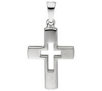 Kreuzanhänger JOBO "Anhänger Kreuz", silber (silber 925), Schmuckanhänger, Damen, Silber 925 (Sterlingsilber), 925 Silber (43563767-0) silber 925