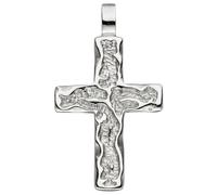 Kreuzanhänger JOBO "Anhänger Kreuz", silber (silber 925), Schmuckanhänger, Damen, Silber 925 (Sterlingsilber), 925 Silber (18913606-0) silber 925