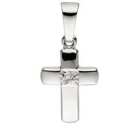 Kreuzanhänger JOBO "Anhänger Kreuz", weiß (weißgold 333), Schmuckanhänger, Damen, Weißgold 333, 333 Weißgold (94792055-0) weißgold 333