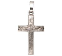 Kreuzanhänger JOBO "Anhänger Kreuz", weiß (weißgold 375), Schmuckanhänger, Damen, Weißgold 375, 375 Weißgold (79290613-0) weißgold 375