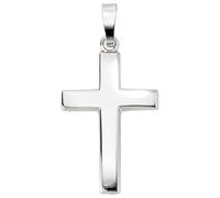 Kreuzanhänger JOBO "Anhänger Kreuz", weiß (weißgold 585), Schmuckanhänger, Damen, Weißgold 585, 585 Weißgold (67047608-0) weißgold 585