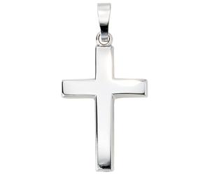 Kreuzanhänger JOBO "Anhänger Kreuz", weiß (weißgold 585), Schmuckanhänger, Damen, Weißgold 585, 585 Weißgold (67047608-0) weißgold 585