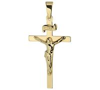 Kreuzanhänger JOBO "Kreuz mit Korpus und INRI 26 mm", gelbgold 333, Schmuckanhänger, Herren, Gelbgold 333, 8 Karat 333 Gold (29381500-0) gelbgold 333