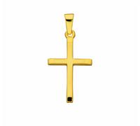 Kreuzkette ADELIA´S "Halskette - Kreuzkette mit Kreuz Anhänger aus 333 Gold", gold, Halsketten, Damen, Gelbgold 333 Gold, Gelbgold 333, Gold, Kreuzkette, Schmuckset mit bis 45 cm stufenlos verstellbar
