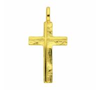 Kreuzkette ADELIA´S "Halskette - Kreuzkette mit Kreuz Anhänger aus 333 Gold", gold, Halsketten, Damen, Gelbgold 333 Gold, Gelbgold 333, Gold, Kreuzkette, Schmuckset mit bis 45 cm stufenlos verstellbar