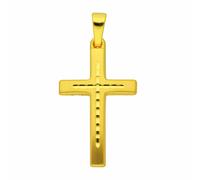Kreuzkette ADELIA´S "Halskette - Kreuzkette mit Kreuz Anhänger aus 333 Gold", gold, Halsketten, Damen, Gelbgold 333 Gold, Gelbgold 333, Gold, Kreuzkette, Schmuckset mit bis 45 cm stufenlos verstellbar