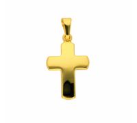 Kreuzkette ADELIA´S "Halskette - Kreuzkette mit Kreuz Anhänger aus 585 Gold", gold, Halsketten, Damen, Gelbgold 585 Gold, Gelbgold 585, Gold, Kreuzkette, Schmuckset mit bis 45 cm stufenlos verstellbar
