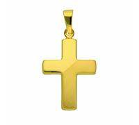 Kreuzkette ADELIA´S "Halskette - Kreuzkette mit Kreuz Anhänger aus 585 Gold", gold, Halsketten, Damen, Gelbgold 585 Gold, Gelbgold 585, Gold, Kreuzkette, Schmuckset mit bis 45 cm stufenlos verstellbar