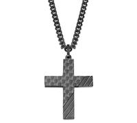 s.Oliver 2022635 Herren Collier Kreuz Edelstahl Silber 50 cm
