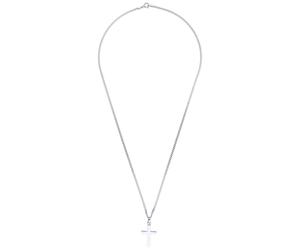 Kreuzkette SMART JEWEL "mit Kreuz - Anhänger, Silber 925", silber, Halsketten, Herren, 50cm, Silber 925 (Sterlingsilber), Kreuzkette (42738226-0) silber