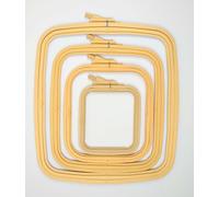 Kreuzstich quadratischer Reifen - Nurge Stickrahmen (Beige, 14,5 cm x 16,5 cm)