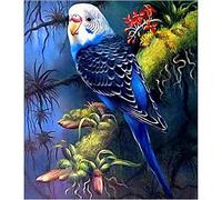 Kreuzstich Set Erwachsene Sticken Papagei Stickpackung Stickerei Set DIY Handarbeit Vorgedruckt Sticken Stickvorlage Stickbild Home Dekor 40X50Cm