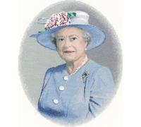 Kreuzstich Set mit Zählmuster "Königin Elizabeth II"