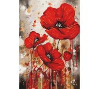Kreuzstich Stickpackung Die Schwingung der Mohnblumen, Zählmuster, 22x32cm