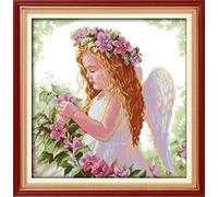 Kreuzstich Stickpackung EIN schöner Engel 11CT Full Range of Embroidery Starter Kit DIY Kinder Erwachsene Familie Dekoration 16X20 Zoll