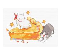 Kreuzstich Stickpackung Essen, Schlafen, Dehnen Zählmuster