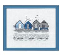 Kreuzstich Stickpackung Haus am Strand, Zählmuster, 14x18cm