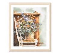 Kreuzstich Stickpackung Haus und Garten: Florale Vintage-Kunst, Zählmuster, 30x37cm