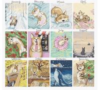 Kreuzstich Stickpackung Kalender Hunde Zählmuster