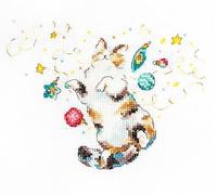 Kreuzstich Stickpackung Katzenglück Zählmuster