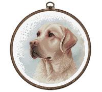 Kreuzstich Stickpackung mit Stickrahmen Der Labrador Zählmuster