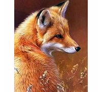 Kreuzstich Stickpackung Stickbild Stickvorlage Vorgedruckt Stickset,Fuchs Tier 40X50Cm Diy Handarbeit Vorgedruckt Sticken Kreativität Home Decor 11Ct (Vorgedruckte Leinwand)