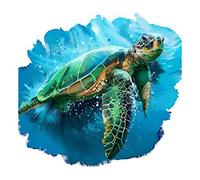 Kreuzstich Stickpackung Stickbild Stickvorlage Vorgedruckt Stickset-Große Schildkröte im Meer-DIY Handarbeit Vorgedruckt Sticken Kreativität Home Decor 11CT (Vorgedruckte Leinwand)40x50cm