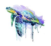 Kreuzstich Stickpackung Stickbild Stickvorlage Vorgedruckt Stickset-Schildkröte-DIY Handarbeit Vorgedruckt Sticken Kreativität Home Decor 11CT (Vorgedruckte Leinwand)40x50cm