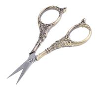Kreuzstichschere im Antiken Stil mit Lilienmuster, Edelstahl | Fadenschneider, Ergonomischer Griff, Rostfrei, für Stoffe und Bastelarbeiten, Präzises Trimmen