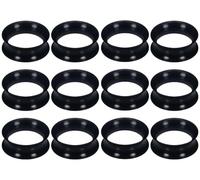 Kridzisw 10G-50mm Ultra Thin Silicone Ear Gauges Plugs Tunnels Earrings Flexible Flesh Black White Tunnel Expander Stretching Gauge Earlets Plug for Women Men, Size:28mm=1 1/8 inch=1.1 inch, Silikon