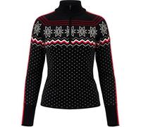 KRIMSON KLOVER Strickpullover Snowhut Zip Neck (KK-F25707) S black