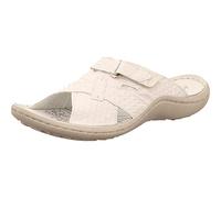 Krisbut Damen Pantolette in Weiß aus Echtleder mit Klettverschluss. weiß Gr. 40