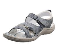 Krisbut Damen Sandale aus Echtleder in Blau mit Klettverschluss und weichem Fußbett. blau Gr. 37