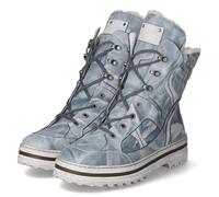 KRISBUT Damen Schnürstiefeletten/Winterstiefeletten Blau Glattleder, Größe:40, Farbauswahl:blau