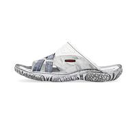 KRISBUT Herren Pantoletten Sandalen Pantolette Glattleder Fußbett Bequem Freizeit Uni Herrenschuhe Pantoletten Herren Sandalen