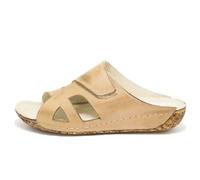 Kristian Shoes 400 Hausschuhe Damen - Sandalen Damen Mit Klettverschluss - Handgefertigte Leder Pantoletten Für Den Sommer - Leichte Sommerschuhe Hergestellt In Der EU Beige 36