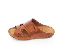 Kristian Shoes 400 Hausschuhe Damen - Sandalen Damen Mit Klettverschluss - Handgefertigte Leder Pantoletten Für Den Sommer - Leichte Sommerschuhe Hergestellt In Der EU Braun 41