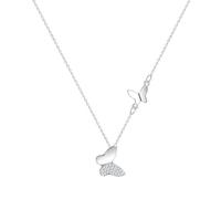 KristLand Silber Schmetterling Halskette Anhänger Halsketten 925 Sterling Silber Verstellbare Kette Halskette mit Funkelndem Zirkonia Stein Geschenke für Damen Mädchen