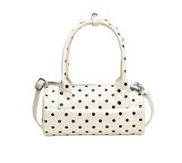 KRJGOERG Koreanische Polka Dot Crossbody-Tasche Fass-Form Mini-Top-Griff-Geldbörse Tägliche Freizeit-Umhängetasche für Damen niedliche, elegante Unterarm-Taschen