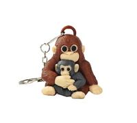 KRJGOERG Niedliches Schützen Punsch Der Affe 3D gedruckt Schlüssel bund Niedliche Anime Peripherie geräte Autos chl üssel Ring Tasche Anhänger Dekoration Freunde Geschenk