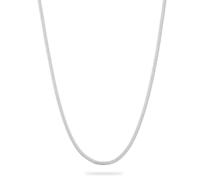 KRKC Damen Halskette, 3mm Schlangenkette Edelstahl Herringbone Chain, Nickel-frei Flache Goldkette Silberkette Geschenk für Frauen Länge 45,7-50,8cm Verstellbar