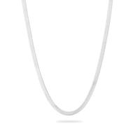 KRKC Damen Halskette, 5mm Schlangenkette Edelstahl Herringbone Chain, Nickel-frei Flache Goldkette Silberkette Geschenk für Frauen Länge 45,7-50,8cm Verstellbar