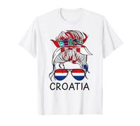Kroatien Urlaub Hrvatska Adria Urlaub Kroatische Flagge T-Shirt