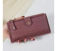 Kroko-Prägung Überschlag Damen Mode modern Business schmal tragbar vielseitig große Kapazität Kreditkarten Reißverschluss ID Karten Bargeld Aufbewahru