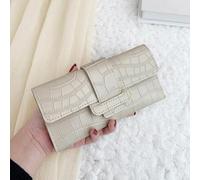 Krokodil-geprägter Überschlag-Damen Modernes Business-Slim, tragbar, vielseitig, großes Fassungsvermögen, Kredit-karten-, Bargeld- und Ausweisetui, Bu