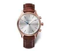 KRONABY Damen Hybrid Uhr Leder Braun - Analog - Saphirglas Hochfest - Wasserdicht 10 ATM - Musiksteuerung - Schritte - Benachrichtigt und lehnt Anrufe ab S2748/1 - Sekel