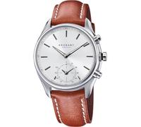 KRONABY Hybrid Smartwatch Herren Leder Braun - Intelligente Analoguhr - Wasserdicht 10 ATM - Musik, Schritte, Benachrichtigungen - S3781/5 Sekel